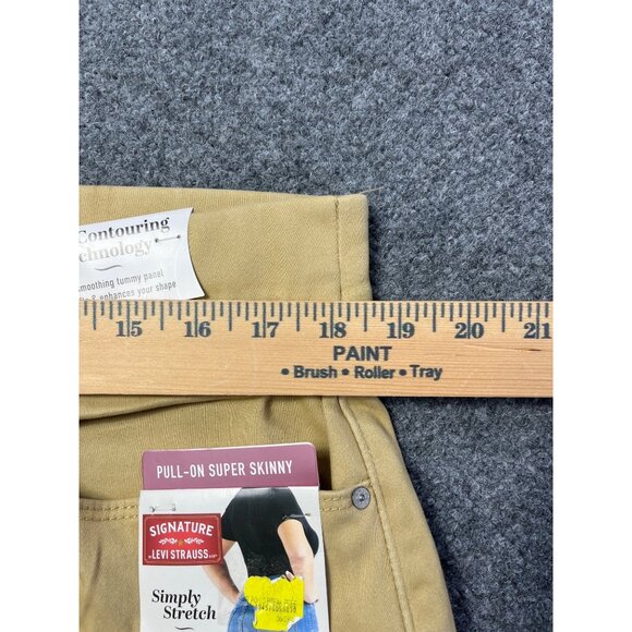 Levis Womens Pull-On Super Skinny Simply Stretch Shaping Pants Khaki Size 18W 34 - Picture 4 of 8